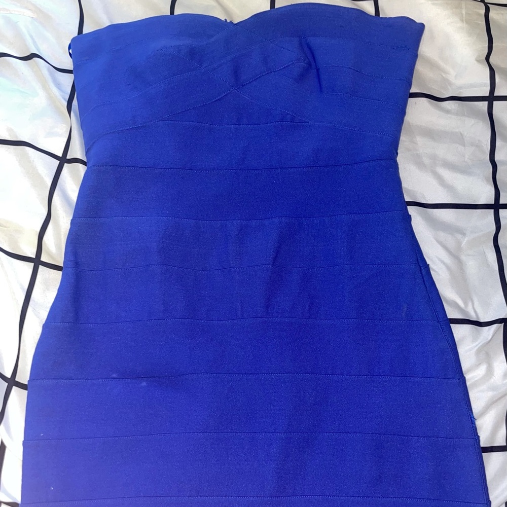 WOW COUTURE royal blue mini dress, size M